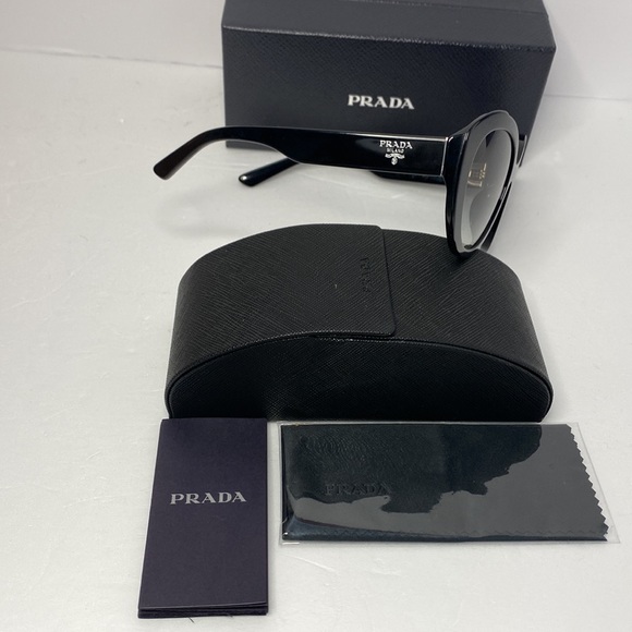 New - PRADA SPR 01Y 1AB-0A7 round frame with grey gradient lenses  Sunglasses - Picture 12 of 12